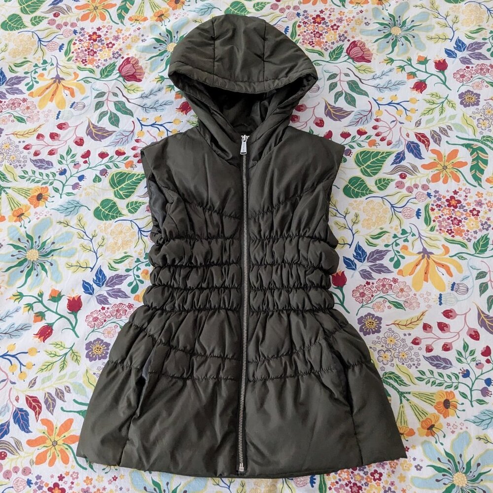 MICHAEL KORS Feather Down Puffer Hooded Vest XS P